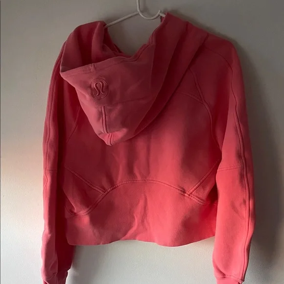 Lululemon Cropped Scuba Hoodie Pink Half-Zip Hoodie - Picture 3 of 3
